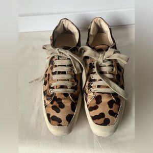 Emma Hope Pony Leopard Joe Sneakers Shoes Womens Sz 8 38 Italy